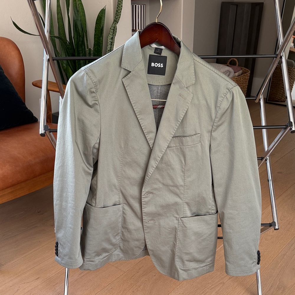 Boss Tech Chino Light Green Blazer 38S